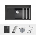 Chậu rửa bát đá Granite Sink Terra 860S Black