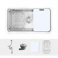 Chậu rửa bát inox 1 hố Konox KN8347SU Dekor Basic