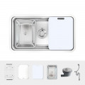 Chậu rửa bát inox 1 hố Konox KN8347SU Dekor
