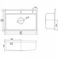 Chậu rửa bát 1 hố Kluger KW8101FS-S72