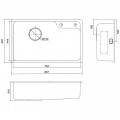 Chậu rửa bát 1 hố Kluger KF8171FS-S80