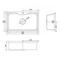 Chậu rửa bát 1 hố Kluger KW8191FS-S79