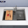 Chậu rửa bát 2 hố Kluger KW8211S-S84