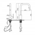 Vòi rửa bát nóng lạnh Kluger KLF0015C có dây rút