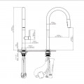 Vòi rửa bát nóng lạnh Kluger KLF0010C có dây rút
