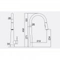 Vòi rửa bát nóng lạnh Kluger KLF0009C có dây rút