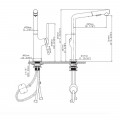 Vòi rửa bát nóng lạnh Kluger KLF0001S có dây rút