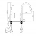 Vòi rửa bát nóng lạnh Kluger KLF0003C có dây rút