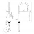 Vòi rửa bát nóng lạnh Kluger KLF0006C có dây rút