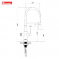Vòi rửa bát nóng lạnh Konox Combi Chrome có dây rút