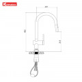 Vòi rửa bát nóng lạnh Konox Comfor Chrome có dây rút