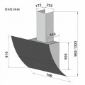 Máy hút mùi áp tường Lorca TA 6008CM-70