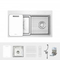 Chậu rửa bát inox 1 hố Konox Workstation Sink KN8048TS Dekor