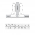 Bản lề cong lắp trùm nửa Capella thép GrandX XC.IR107B