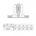 Bản lề cong lắp trùm nửa Capella SUS304 GrandX XC.S304B