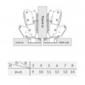 Bản lề cong lắp trùm nửa Capella 165 độ GrandX XC.165B