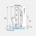 Bản lề cong lắp trùm nửa Capella kính cao cấp GrandX XC.G2