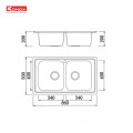 Chậu rửa bát Konox Premium KS8650 2B