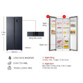 Tủ lạnh 2 cánh side by side Inverter 490 lít Aqua AQR-S552XA(CBC)