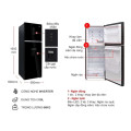 Tủ lạnh 2 cánh ngăn đá trên Inverter 318 lít Aqua AQR-T369FA(WGB)