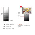 Tủ lạnh 6 cánh Multi Door Inverter 617 lít Hitachi R-HW620RV X