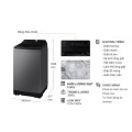 Máy giặt Samsung Inverter 9.5 kg WA95CG4545BDSV cửa trên