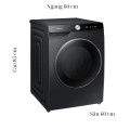 Máy giặt Samsung AI EcoBubble Inverter 12 kg WW12CGP44DSBSV cửa trước