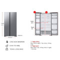 Tủ lạnh 2 cánh side by side Inverter 583 lít Samsung RS57DG400EM9SV