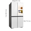 Tủ lạnh 4 cánh Multi door Inverter 636 lít Samsung RF65DB990012SV