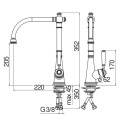 Vòi rửa bát Nobinox CHARLIE NB255C
