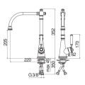 Vòi rửa bát Nobinox CHARLIE NB254