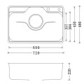 Chậu rửa bát Nobinox LIKEN NL724D