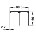 ALUFLEX 80 RAY ĐÔI TRÊN MÀU BẠC 3M HÄFELE 403.75.385