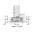 Bản lề kiến trúc nhôm inox Hafele 924.18.904