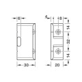 Phụ kiện góc AD30 bằng nhựa Hafele 262.51.390