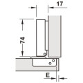 Bản Lề Trùm Ngoài Metalla SM 110° Không Bật Hafele 315.06.350