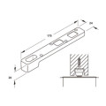 Bản lề sàn inox mờ Hafele 932.77.090