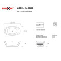 Bồn tắm EuroKing không massage EU-6029 Nhám/Đen