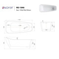 Bồn tắm EuroKing không massage NG-1846 Plus