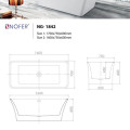Bồn tắm EuroKing không massage NG-1842-1700 (All white)