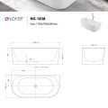 Bồn tắm Euroking không massage NG-1838 PLUS