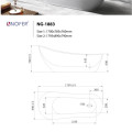 Bồn tắm EuroKing không massage NG-1883-1795