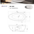 Bồn tắm EuroKing không massage NG-1893 White/Red
