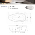 Bồn tắm EuroKing không massage NG-1893 All White