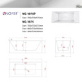 Bồn tắm EuroKing không massage NG-1875 (All White)