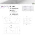 Bồn tắm EuroKing không massage NG-1875 PLUS (All White)
