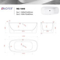 Bồn tắm EuroKing không massage NG-1840-1600 PLUS