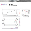 Bồn tắm EuroKing không massage NG-1829 PLUS