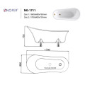 Bồn tắm EuroKing không massage NG-1711-1700(White+Gold)