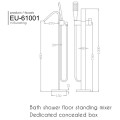 Vòi sen tắm gắn bồn EuroKing EU-61001-1A